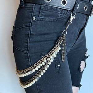 Hand Made 1 of a kind, Elegant Gold and Silver Belt Chain